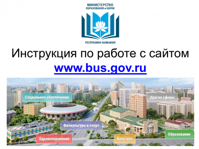 Инструкция по работе с сайтом www.bus.gov.ru